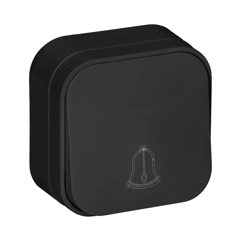 ORNO Push button symbol bell push Ohm 10A Black - Orno ToDoOrno OR-OE-7204/B
