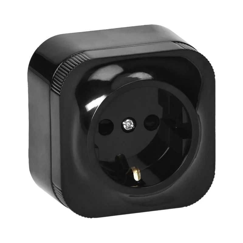 ORNO Контакт Шуко 2P+E ОМ 16A Черен - Orno ToDoOrno OR-OE-7205(GS)/B