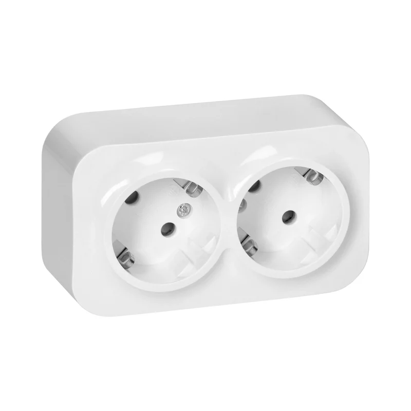 ORNO Контакт Шуко двоен 2x 2P+E ОМ 16A Бял - Orno ToDoOrno OR-OE-7206(GS)/W