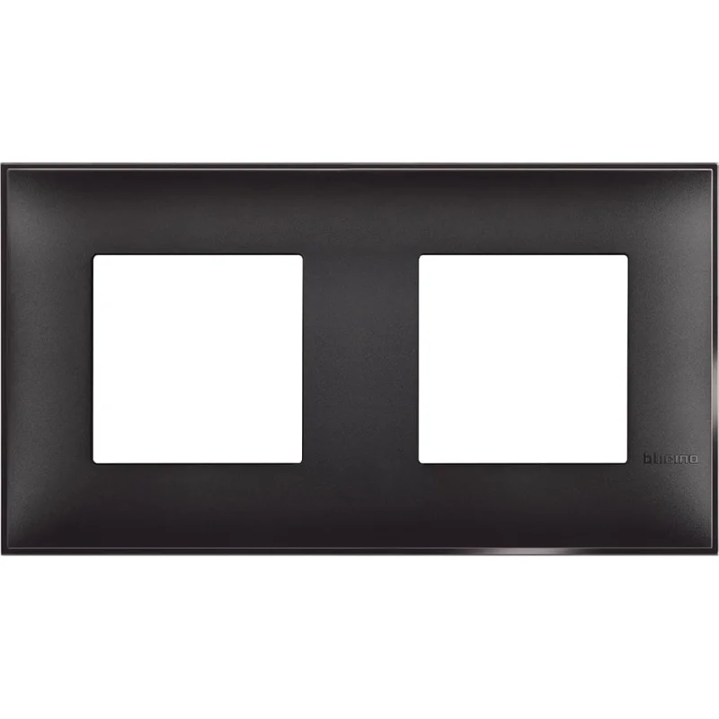 bticino Frame 2x 2M Black satin /blister pack/ - bticino Classia R4802M2BG