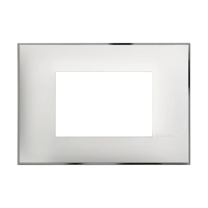 bticino Frame 3M White with chrome /blister pack/ - bticino Classia R4803WR