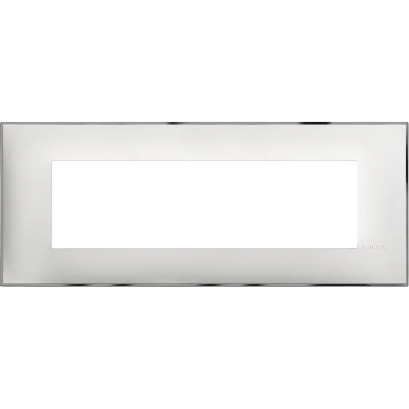 Frame 7M White with chrome /blister pack/ - bticino Classia R4807WR