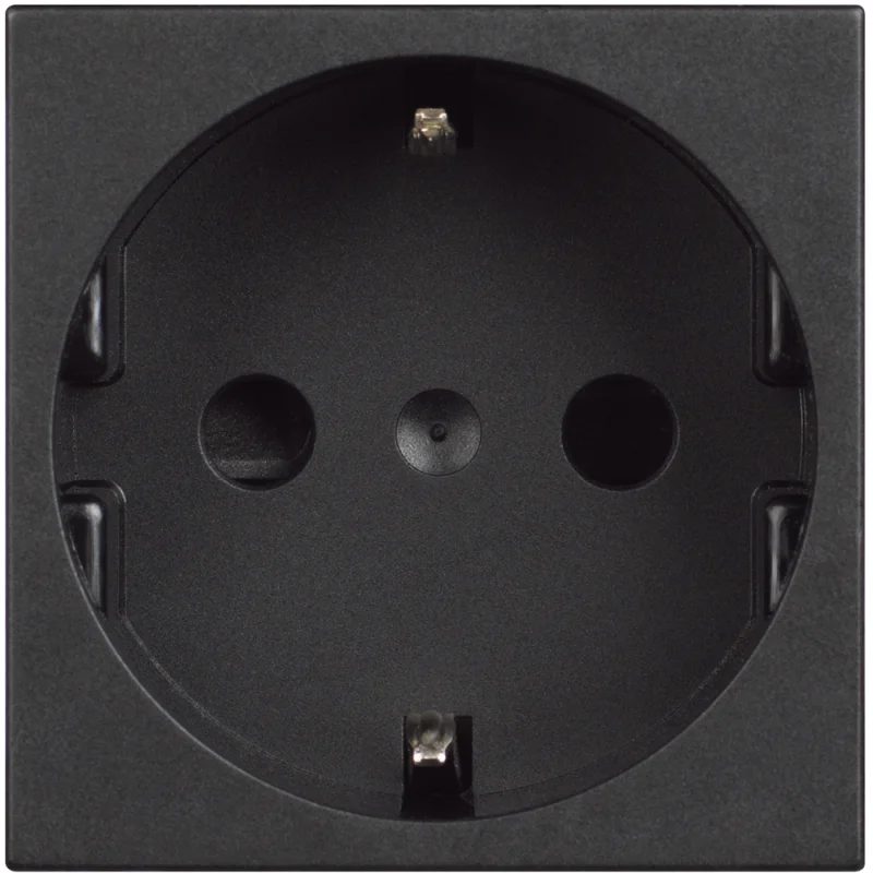 bticino Schuko socket 2P+E with children's protection 2M Black Classia Pro - bticino Classia RG4141P