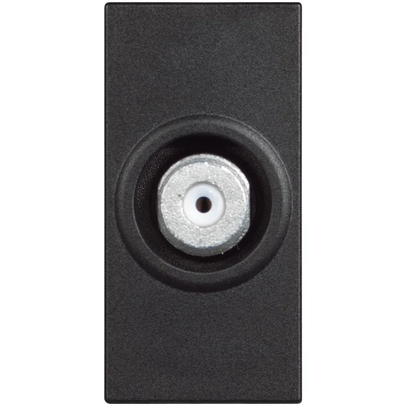 TV outlet F connector 1M Black /blister pack/ - bticino Classia RG4202F