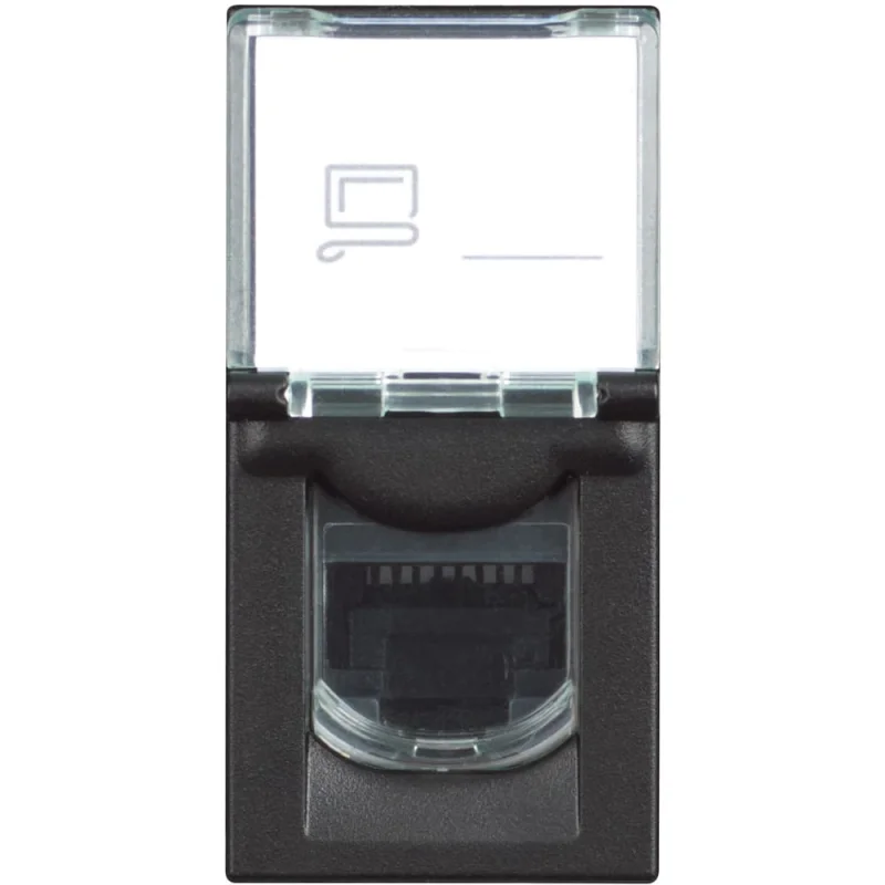 bticino Outlet 1xRJ45 Cat. 6 STP 1M Black /blister pack/ - bticino Classia RG4279C6S