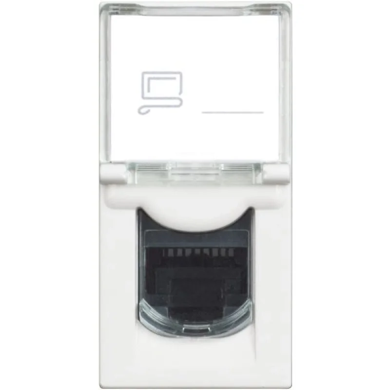 Розетка 1xRJ45 Cat. 6 STP 1M Бял /блистер/ - bticino Classia RW4279C6S