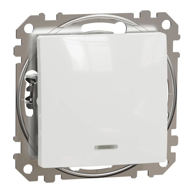 Schneider Electric Еднополюсен ключ с индикация 10A Бял - SCHNEIDER ELECTRIC Sedna Design SDD111101N