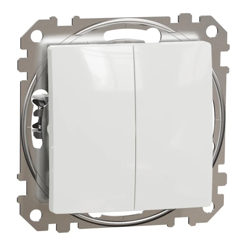 Schneider Electric Double two-way switch 10A White - SCHNEIDER ELECTRIC Sedna Design SDD111108