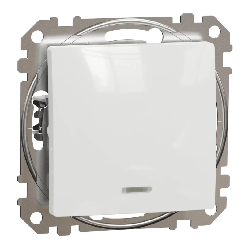 Schneider Electric Бутон с подсветка 10A Бял - SCHNEIDER ELECTRIC Sedna Design SDD111111L