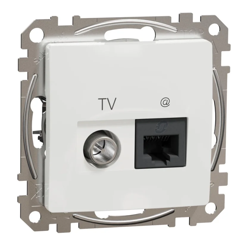 Schneider Electric Розетка TV+RJ45 UTP cat.6 Бял - SCHNEIDER ELECTRIC Sedna Design SDD111469T