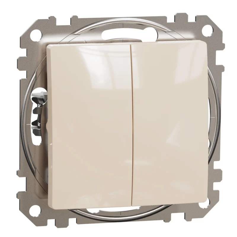Schneider Electric Double two-way switch 10A Cream - SCHNEIDER ELECTRIC Sedna Design SDD112108