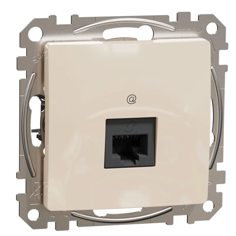 Schneider Electric Outlet RJ45 UTP cat.6 Cream - SCHNEIDER ELECTRIC Sedna Design SDD112461