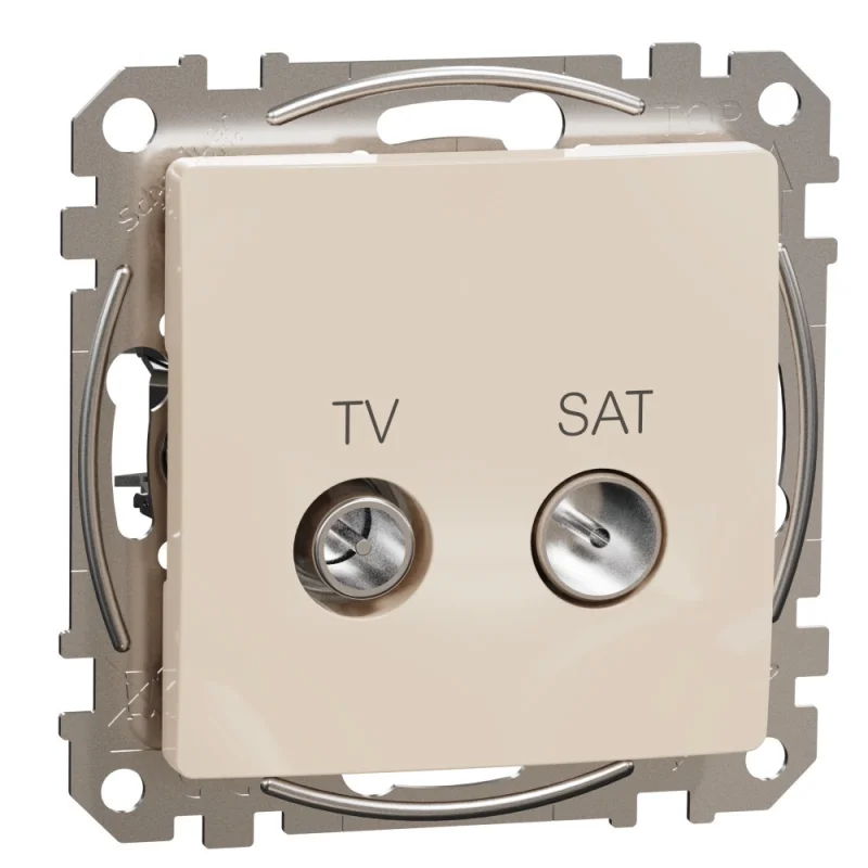 Schneider Electric TV+SAT Outlet end 4dB Cream - SCHNEIDER ELECTRIC Sedna Design SDD112471S