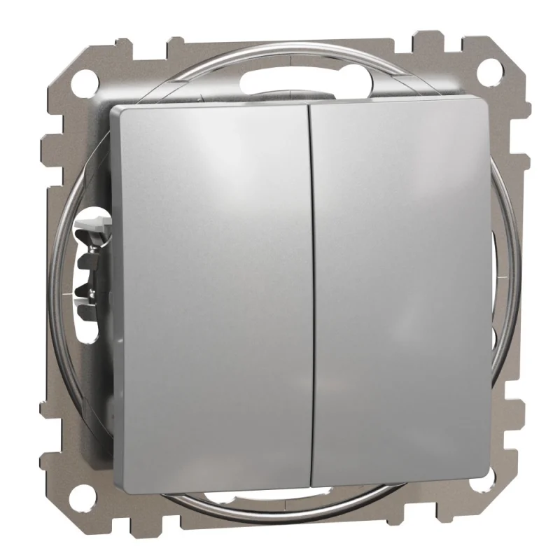 Schneider Electric Сериен девиаторен ключ 10A Алуминий - SCHNEIDER ELECTRIC Sedna Design SDD113108