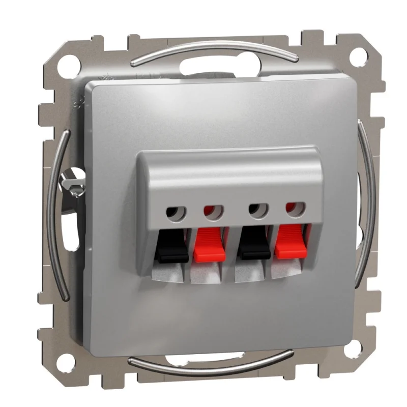 Schneider Electric Outlet loudspeaker double Aluminium - SCHNEIDER ELECTRIC Sedna Design SDD113411