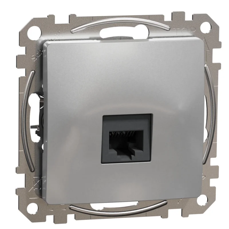 Schneider Electric Outlet RJ45 UTP cat.6 Aluminium - SCHNEIDER ELECTRIC Sedna Design SDD113461