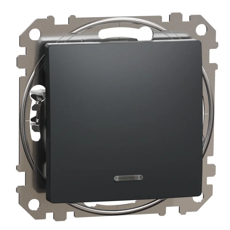 Schneider Electric Еднополюсен ключ с индикация 10A Антрацит - SCHNEIDER ELECTRIC Sedna Design SDD114101N