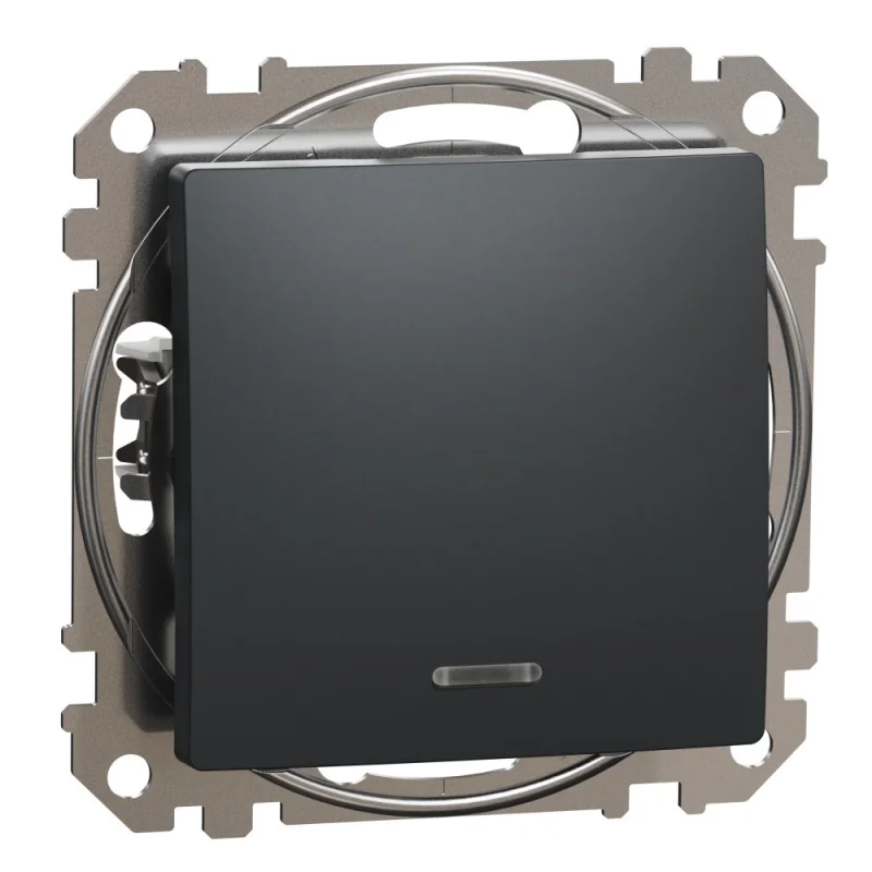Schneider Electric Девиаторен ключ с подсветка 10A Антрацит - SCHNEIDER ELECTRIC Sedna Design SDD114106L