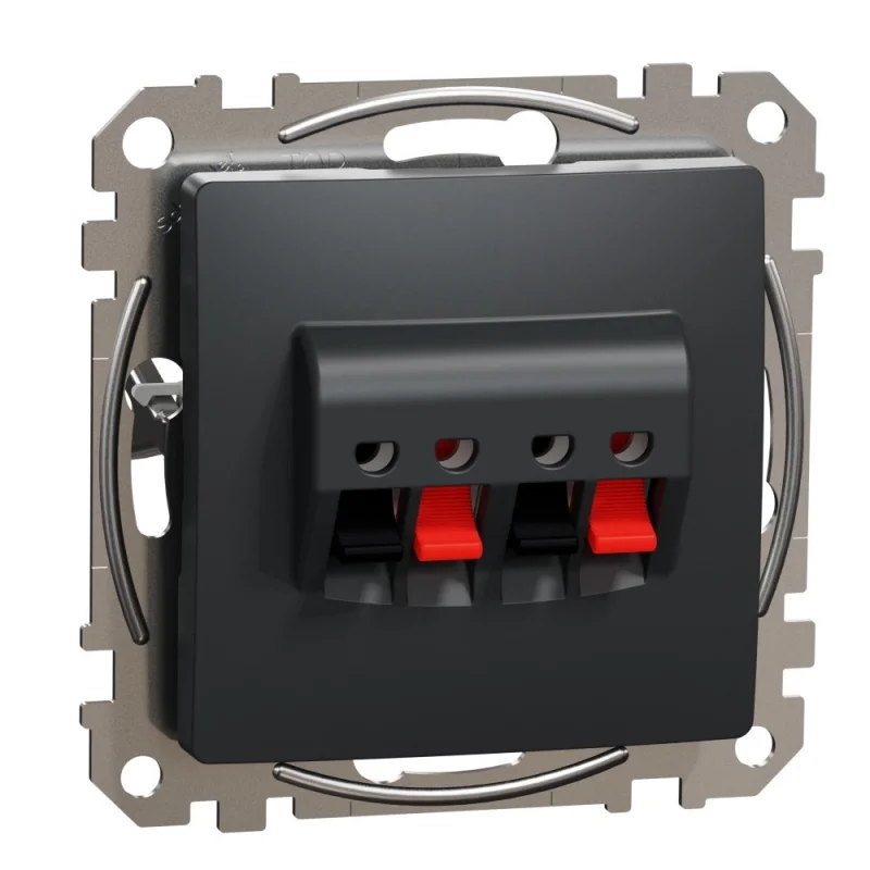 Schneider Electric Розетка високоговорител двойна Антрацит - SCHNEIDER ELECTRIC Sedna Design SDD114411
