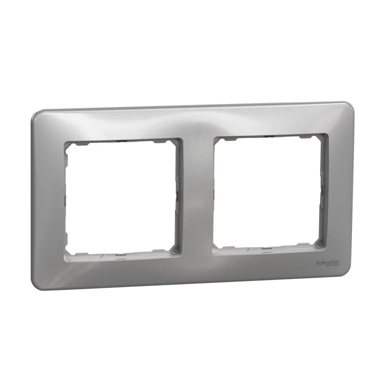 Schneider Electric Frame 2x Aluminium - SCHNEIDER ELECTRIC Sedna Design SDD313802