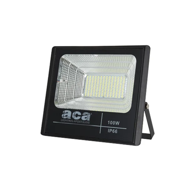 Svide SV10060 – ACA solar floodlight, 100 W, 6000K, Works with PV panels, IP66, black