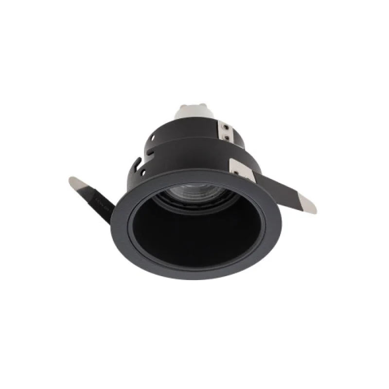 Recessed Downlights Xton TON01 – Arelux downlight for recessed mounting in black, 1X50W, IP20