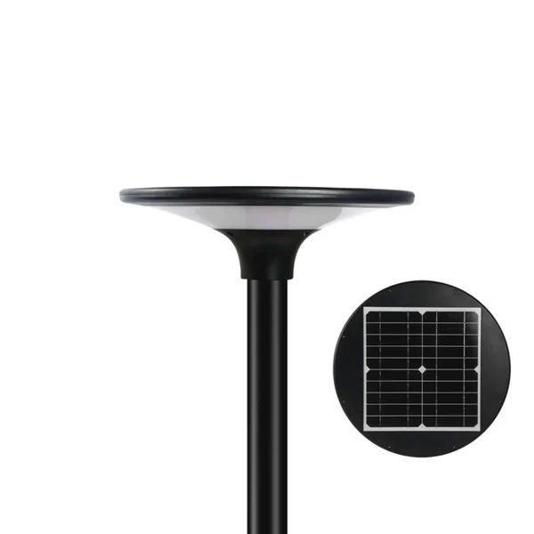 TOUR20CCT – ACA solar street luminaire, 20 W, 3000K - 4000K, Works with PV panels, IP65, black