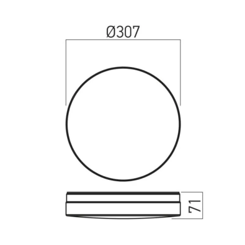 Xvario VR01CCT20WCCT – Arelux LED плафон в бял, 1X20W, IP44