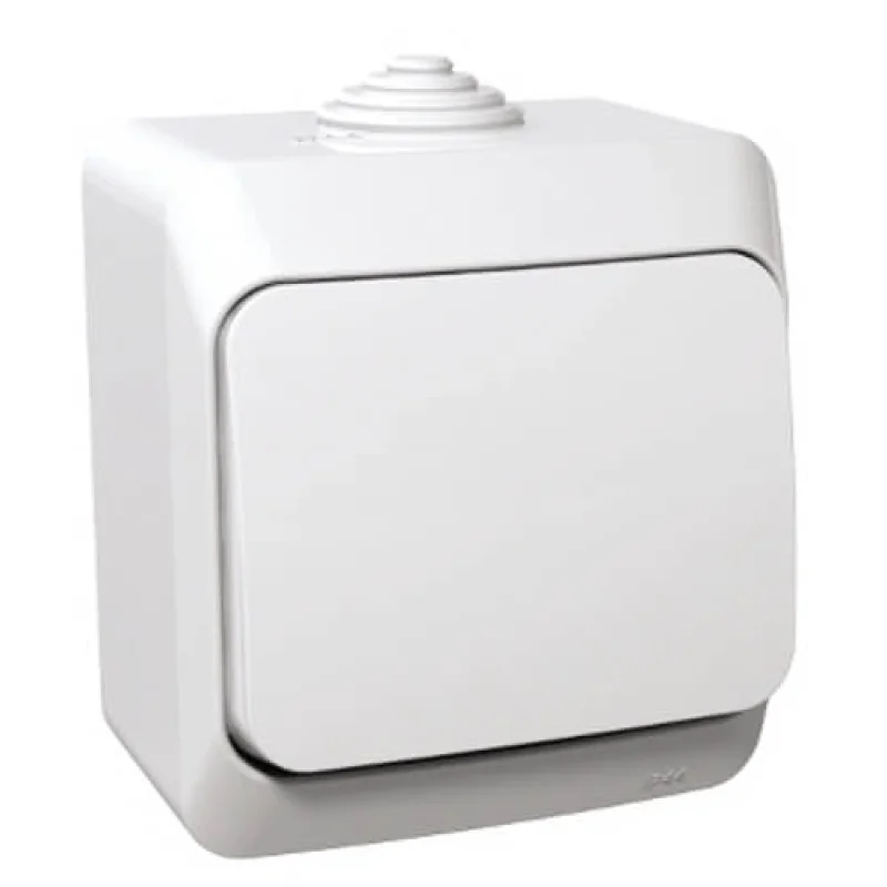 One-way switch IP44 White - SCHNEIDER ELECTRIC Cedar Plus WDE000510
