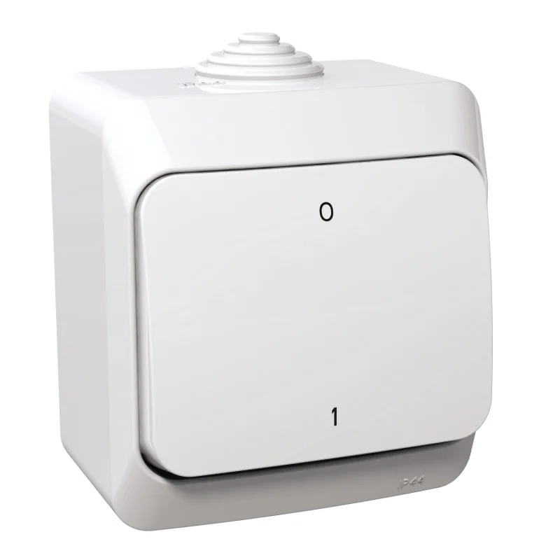 Двуполюсен ключ 16А IP44 Бял - Schneider Electric Cedar Plus WDE000520