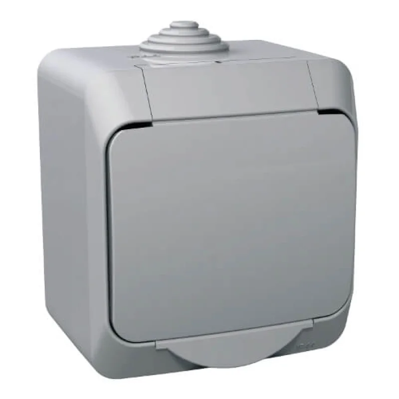 Еднополюсен ключ IP44 Сив - SCHNEIDER ELECTRIC Cedar Plus WDE000610
