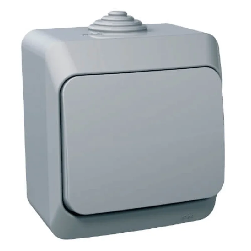 Schneider Electric Two-way switch IP44 Grey - SCHNEIDER ELECTRIC Cedar Plus WDE000660