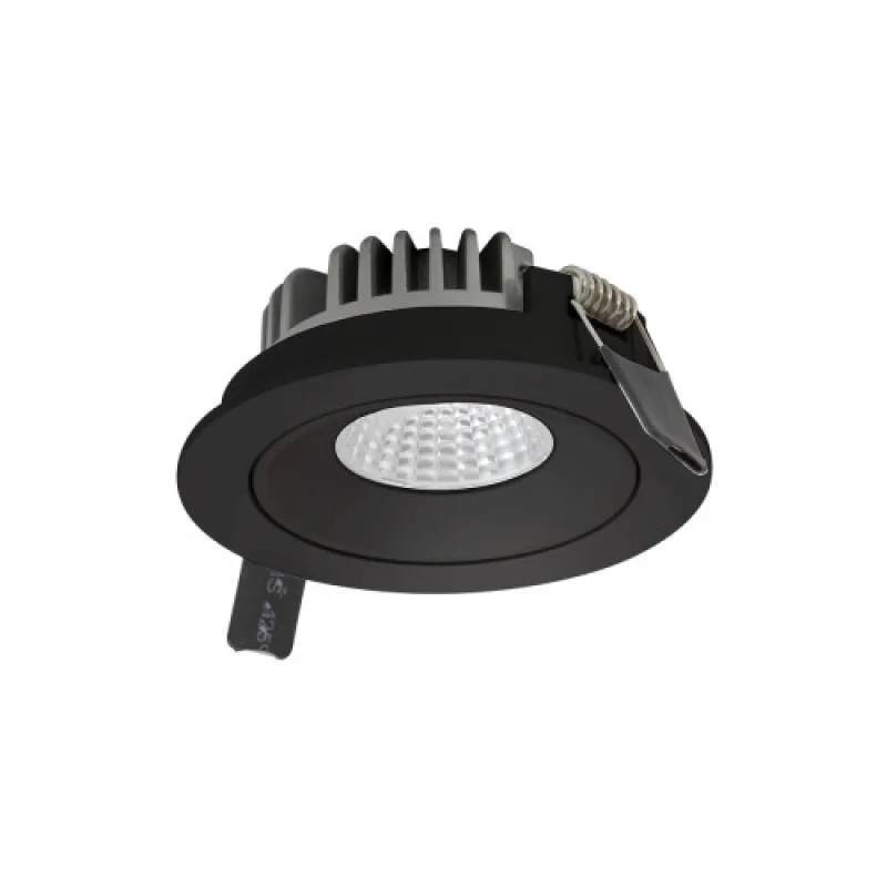 Recessed Downlights Xwok WK01WWSBK – Arelux LED downlight for recessed mounting in black, 1X12W, 3000K, IP20