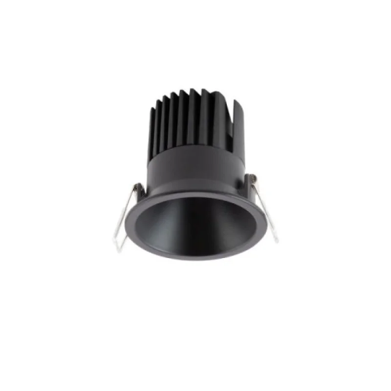 Луни за вграждане Xspa XS01WWMBK – Arelux LED луна за вграждане в черен мат, 1X12W, 3000K, IP44