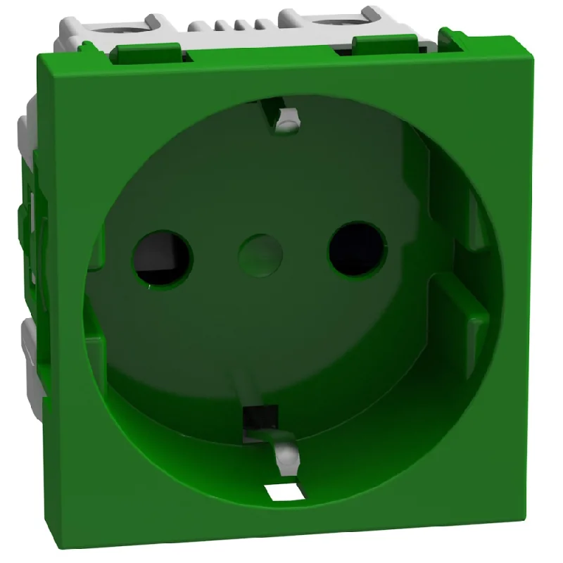 bticino Контакт Шуко 2Р+Е 16А 2M Зелен - bticino Light Now Y4141G