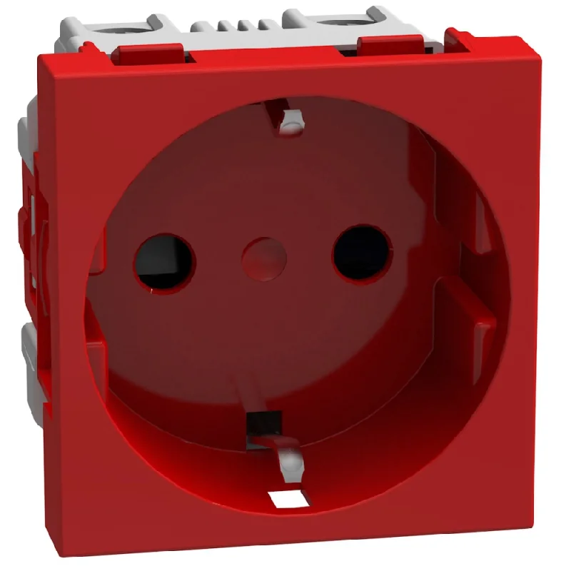 Контакт Шуко 2Р+Е 16А 2M Червен - bticino Light Now Y4141R