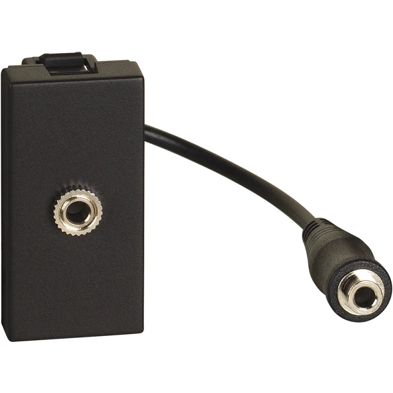 bticino Outlet audio jack 3.5mm 1M Graphite - bticino Light Now YD4280