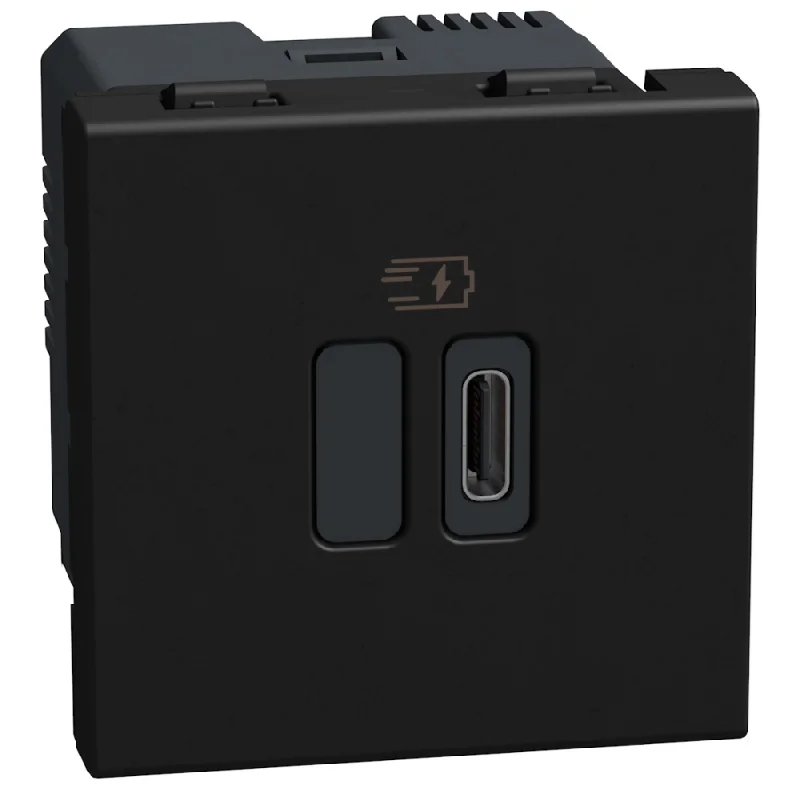 bticino Розетка USB тип C Power Delivery 45W 2M Графит - bticino Light Now YD4294C
