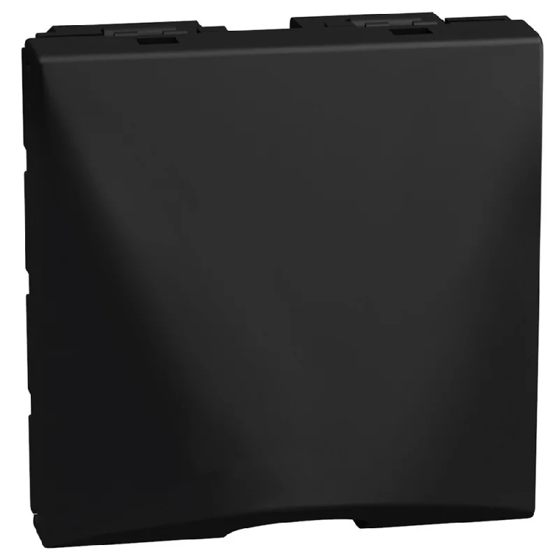 bticino Blank module with opening ф9.5mm 2M Graphite - bticino Light Now YD4953M2