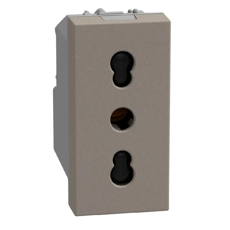 Контакт италиански стандарт 2Р+Е 16А 1M Камък - bticino Light Now YG4180