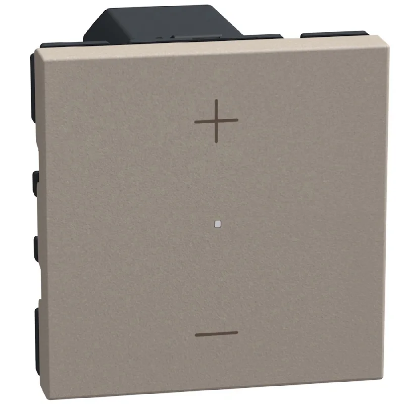 Dimmer push-button for all loads 5-150W LED 5-150W requires neutral 2M Stone - bticino Light Now YG4418M2