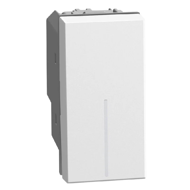 bticino Кръстат ключ 1M 10А Бял - bticino Light Now YW4004