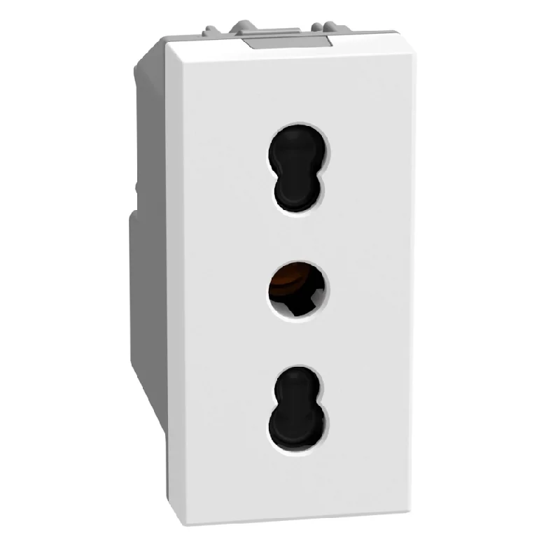 bticino Контакт италиански стандарт 2Р+Е 16А 1M Бял - bticino Light Now YW4180