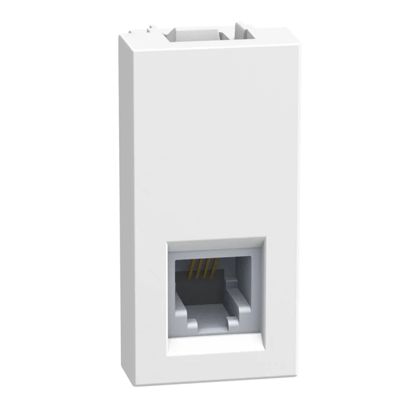bticino Telephone outlet RJ11 1M White - bticino Light Now YW4258RJ11