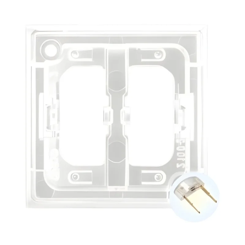 Decorative element with LED backlight for switch White - OSPEL Aria ZP-2UB