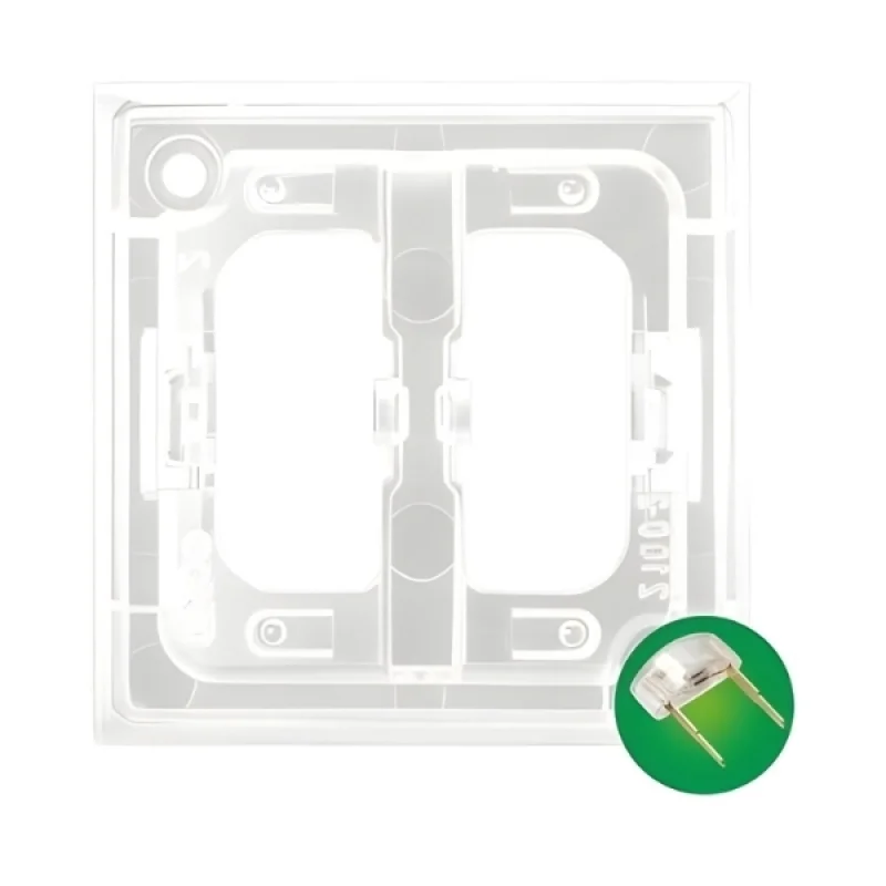 OSPEL Decorative element with LED backlight for switch Green - OSPEL Aria ZP-2UZ
