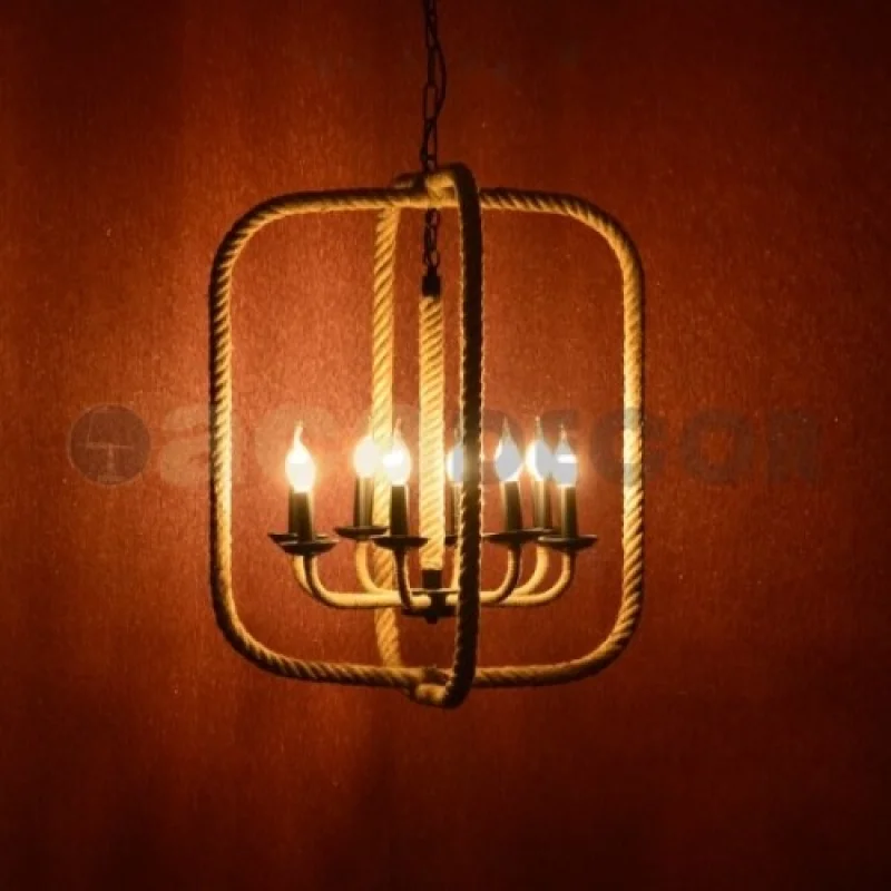 Pendant Lights Vintage 563608PRT – ACA Lighting pendant in black, 8X40W