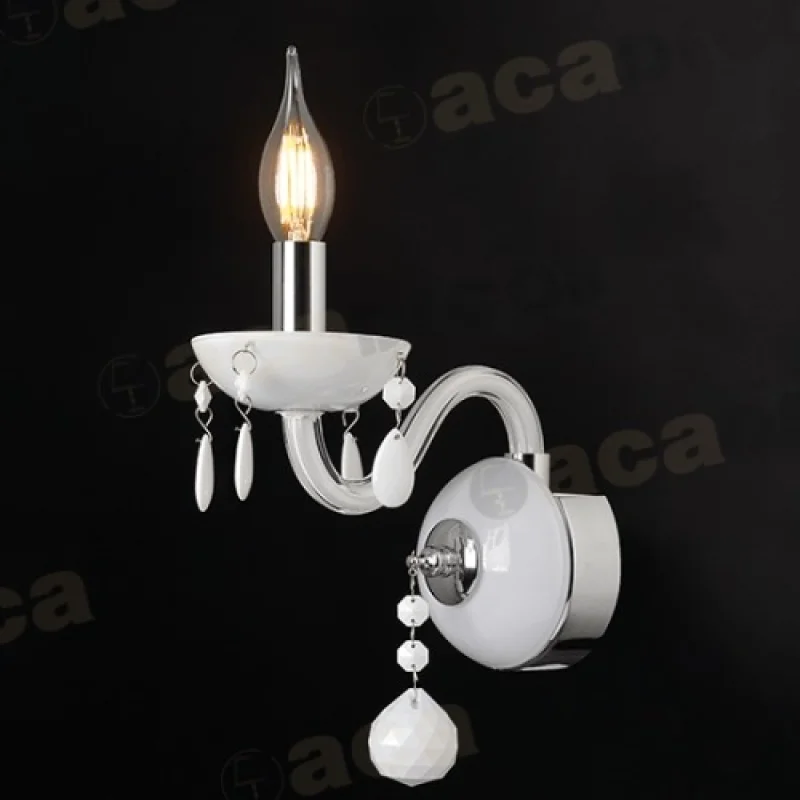 Wall Lights Tulia BLK82041WWC – ACA Lighting wall light in chrome, 1X40W