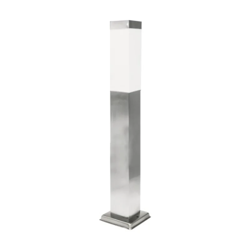 Bollard Lights Loop BT1003BH080 – ACA Lighting garden bollard in matt chrome, 1X40W, IP44