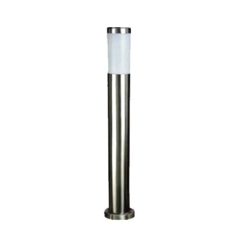 Bollard Lights Loop BT1003H08 – ACA Lighting garden bollard in matt chrome, 1X40W, IP45